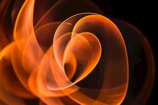 炫彩橙色光绘抽象图案