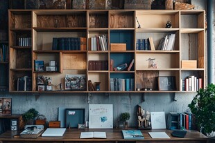 温馨木质书架 尽显文艺氛围