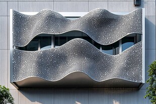 波浪形金属镂空建筑装饰