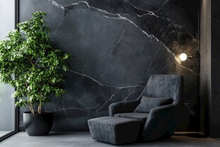 现代简约风室内绿植与座椅