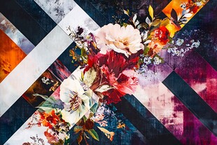 花卉拼接艺术图案