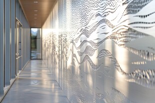 走廊波纹艺术墙独特景致