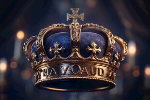 华丽金色王冠特写