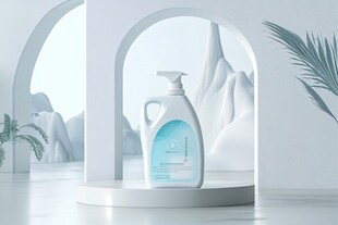 清新简约风的洗衣液展示