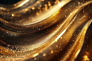 金色流动纹理闪耀背景