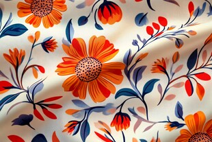 花卉图案布料 绚丽色彩