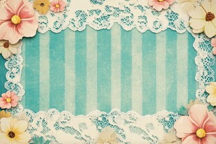 蕾丝花卉边框背景图