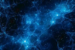 梦幻蓝色神经元宇宙图景