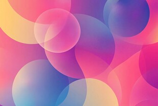 梦幻多彩渐变圆形背景图