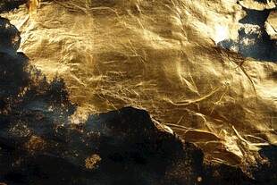 金色褶皱纹理背景