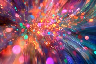 梦幻炫彩粒子动感背景图