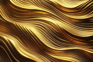 金色动感波浪纹理背景