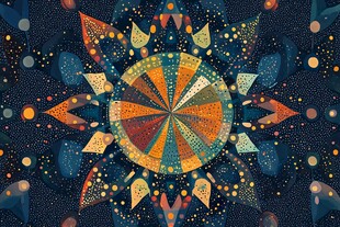 梦幻几何曼陀罗图案