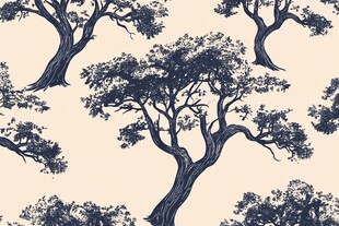 复古风格树木图案背景