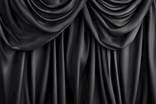 黑色华丽褶皱舞台幕布
