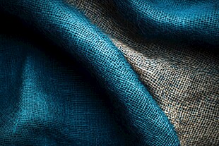 蓝灰交织布料纹理特写