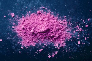 粉色粉末特写