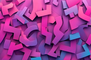 缤纷几何字母背景图案