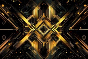 黑金几何科技风炫酷背景