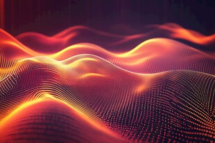 绚丽动感的3D线条波浪背景