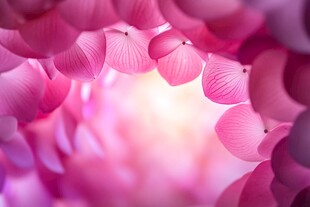 梦幻粉色花瓣特写