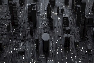 未来都市夜景模型