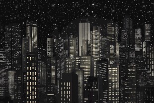 璀璨夜空下的繁华都市