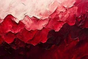 红白色调立体肌理艺术画