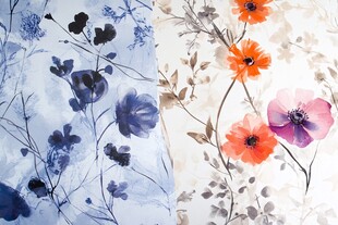 花卉水彩图案设计素材