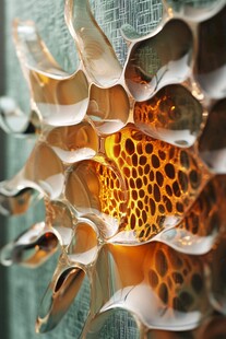 精美玻璃蜂巢状艺术灯具