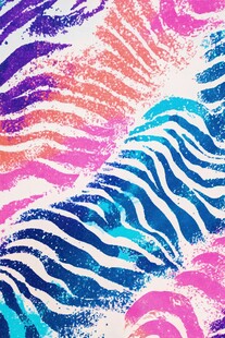 多彩斑马纹抽象艺术图案