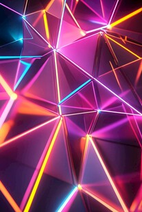 炫彩几何光影背景图案