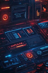 科技感十足的未来操作界面