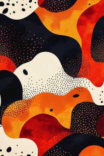 抽象几何多彩流体图案