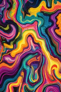 梦幻炫彩流体抽象艺术图案