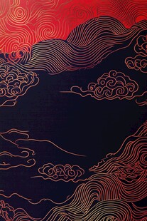 中式古典云纹山水背景图