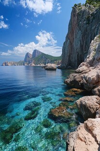 梦幻海岛蓝绿海岸风光