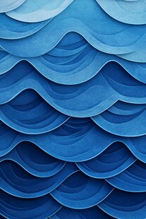 蓝色波浪状立体纹理图案