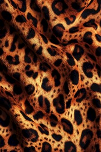 豹纹图案布料纹理特写
