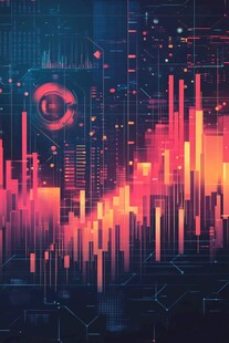 科技感数据可视化绚丽图景