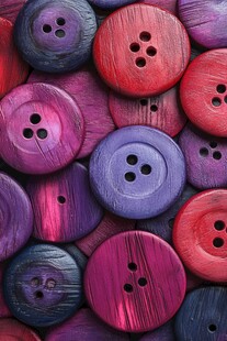 多彩木质纽扣大集合