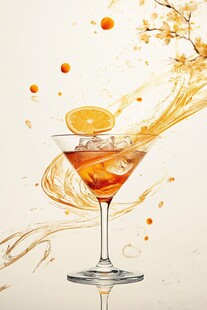 橙香鸡尾酒的梦幻瞬间