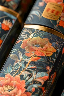 中式繁花图案精致包装盒