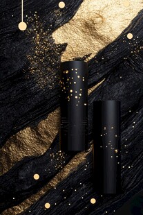黑金风奢华美妆产品展示