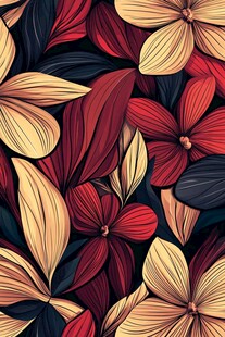 绚丽花卉图案背景设计