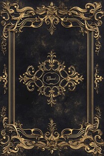 黑金奢华复古边框背景图