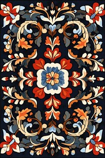 复古花卉图案装饰纹样