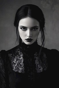 暗黑系哥特风女子肖像