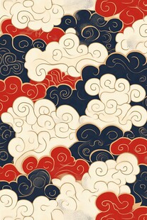 中式传统云纹图案纹理