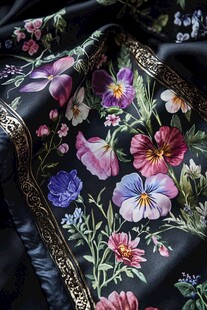 繁花似锦的精美丝绸织物